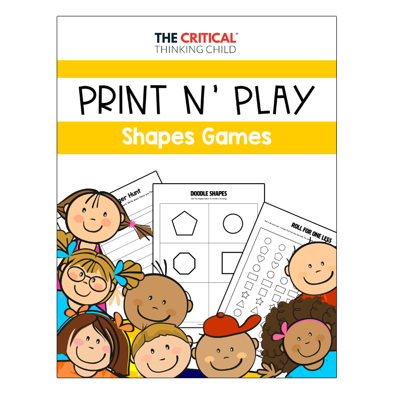 Print And Play Math Games - Shape Practice For Ages 3-6 - The Critical Thinking Child